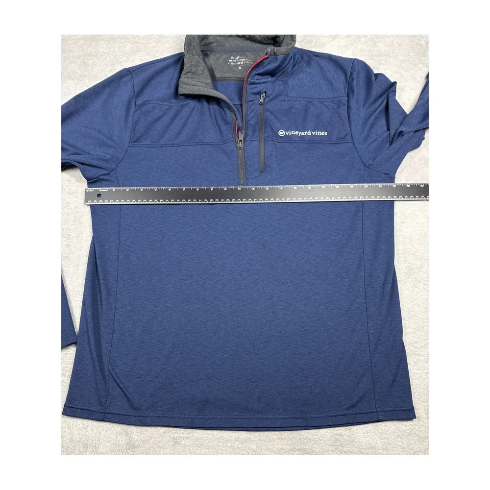 Vineyard Vines OTG Shep Shirt Mens M Blue Quarter Zip Pullover